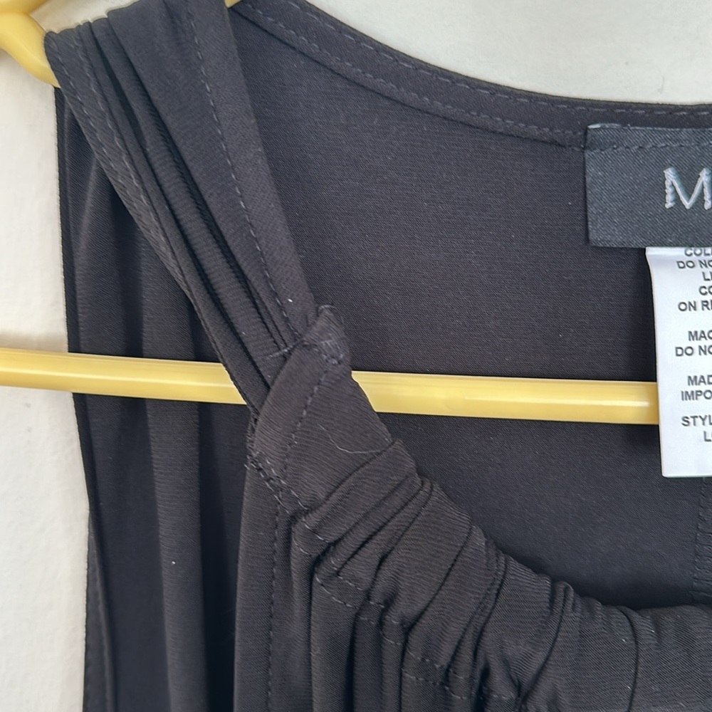 NWT MSK Sleeveless Beaded Black Shift Cocktail Dress M Evening Stretch - Picture 8 of 8